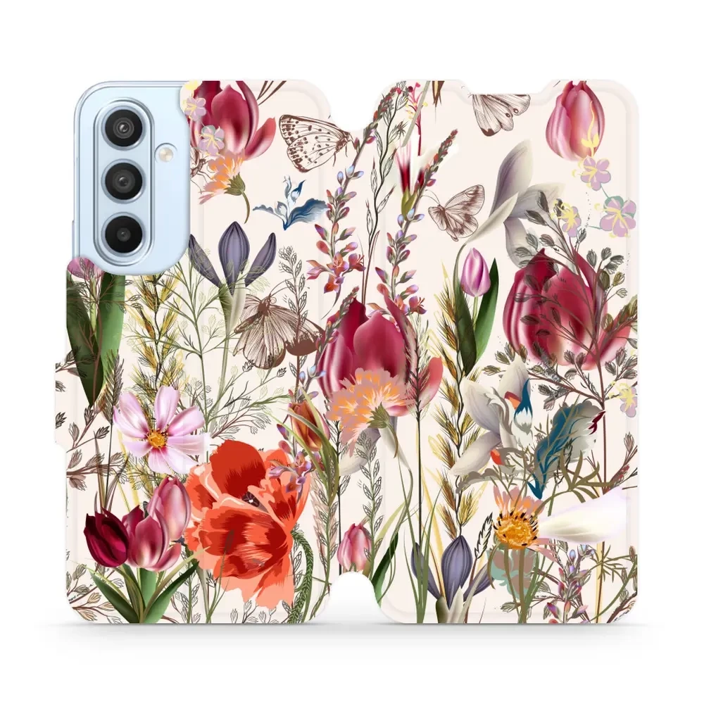 Flipové pouzdro Mobiwear - Samsung Galaxy A54 5G - MP01S Rozkvetlá louka