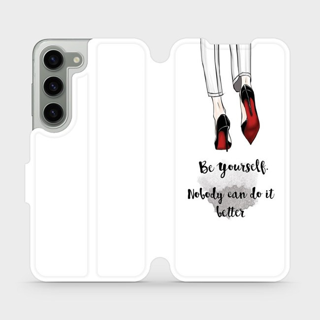 Flipové pouzdro Mobiwear - Samsung Galaxy S23 - M046P Be yourself