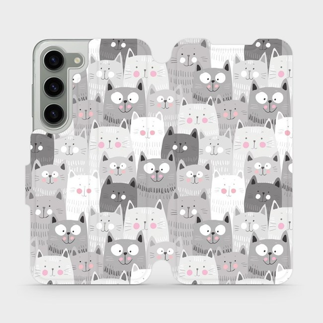 Flipové pouzdro Mobiwear - Samsung Galaxy S23 - M099P Kočičky