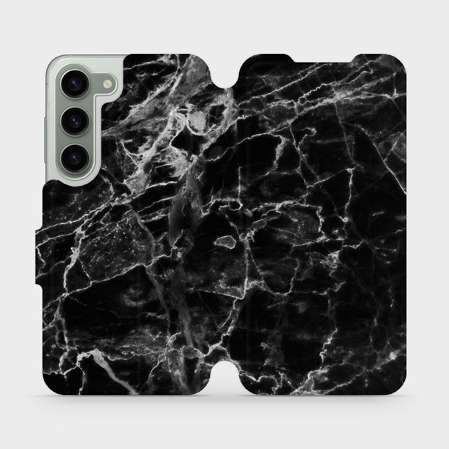 Flipové pouzdro Mobiwear - Samsung Galaxy S23 - V056P Černý mramor