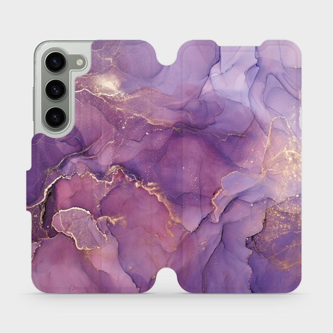 Flipové pouzdro Mobiwear - Samsung Galaxy S23 - VP20S Fialový mramor