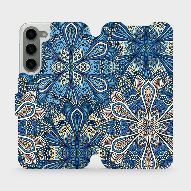 Flipové pouzdro Mobiwear - Samsung Galaxy S23 Plus - V108P Modré mandala květy