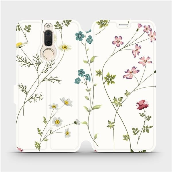 Flipové pouzdro Mobiwear - Huawei Mate 10 Lite - MD03S Tenké rostlinky s květy