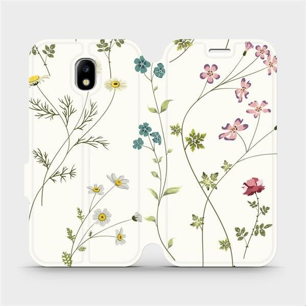 Flipové pouzdro Mobiwear - Samsung Galaxy J5 2017 - MD03S Tenké rostlinky s květy