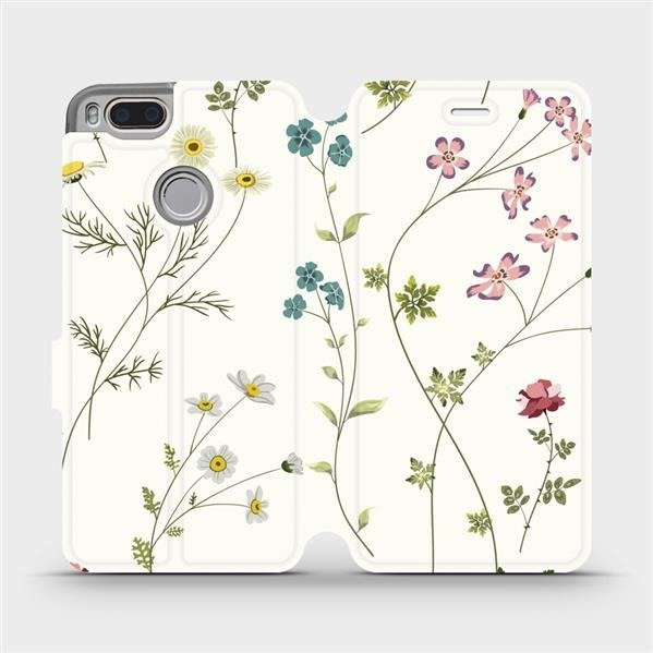 Flipové pouzdro Mobiwear - Xiaomi Mi A1 - MD03S Tenké rostlinky s květy