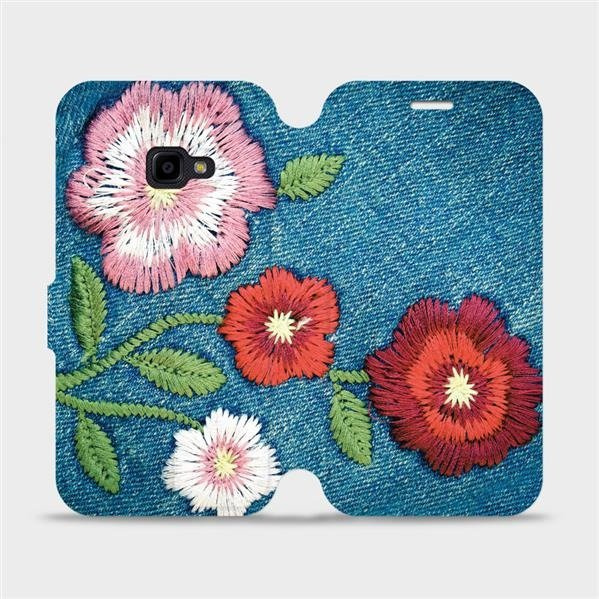 Flipové pouzdro Mobiwear - Samsung Xcover 4 - MD05P Džínové květy