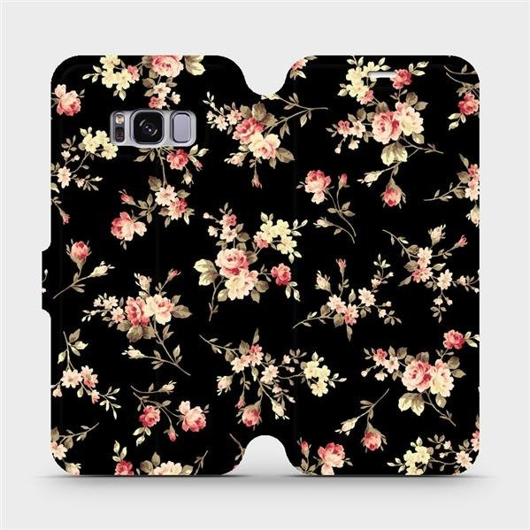 Flipové pouzdro Mobiwear - Samsung Galaxy S8 - VD02S Květy na černé