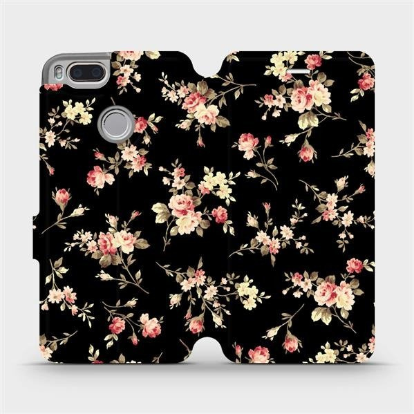 Flipové pouzdro Mobiwear - Xiaomi Mi A1 - VD02S Květy na černé