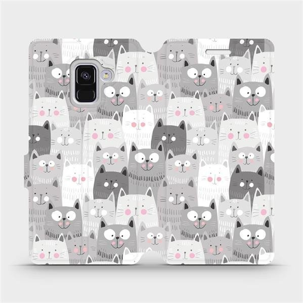 Flipové pouzdro Mobiwear - Samsung Galaxy A8 2018 - M099P Kočičky