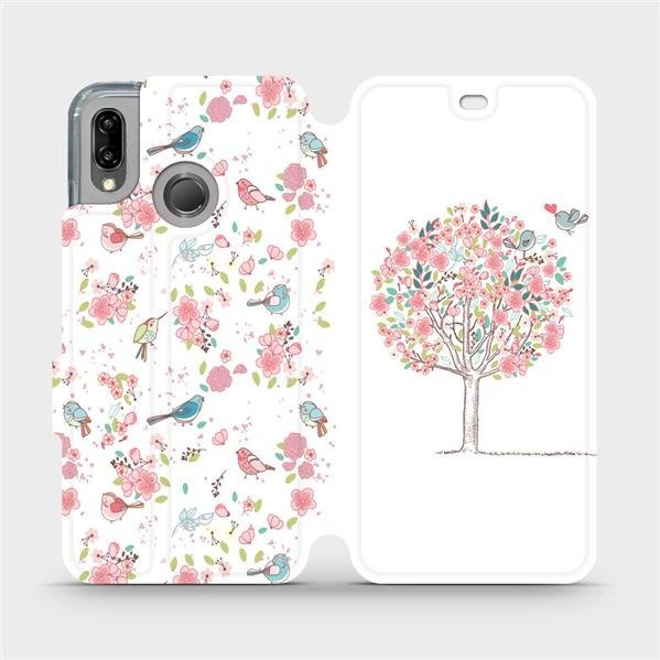 Flipové pouzdro Mobiwear - Huawei P20 Lite - M120S Strom a ptáčci