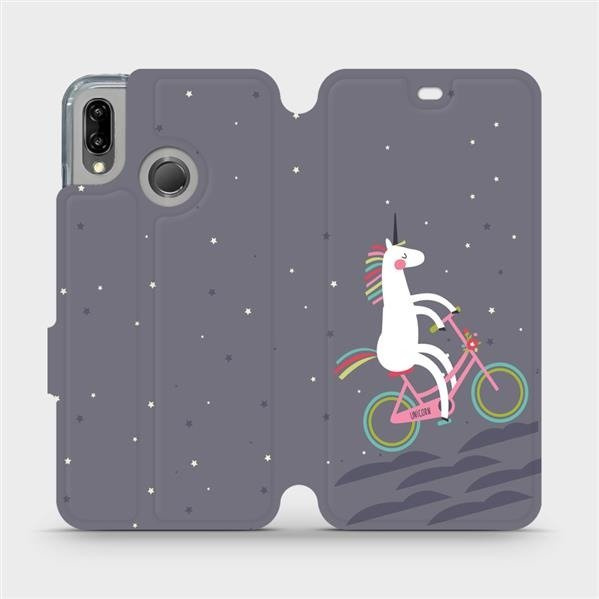 Flipové pouzdro Mobiwear - Huawei P20 Lite - V024P Jednorožec na kole