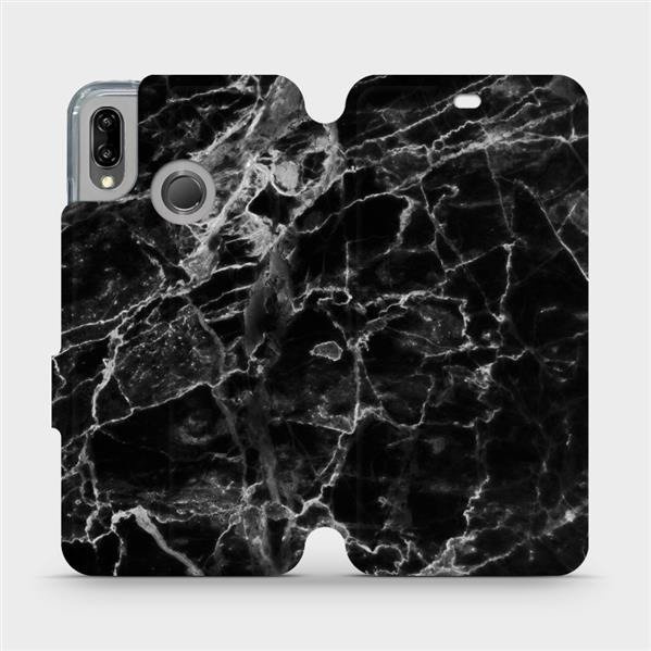 Flipové pouzdro Mobiwear - Huawei P20 Lite - V056P Černý mramor
