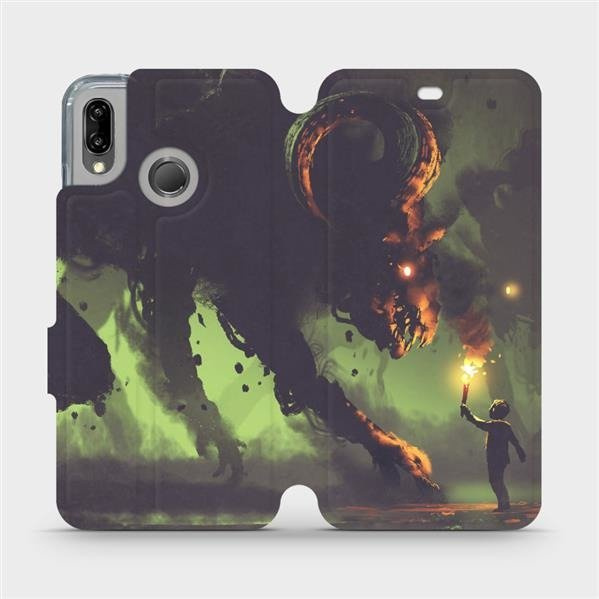 Flipové pouzdro Mobiwear - Huawei P20 Lite - VA08P Příšera a kluk s pochodní