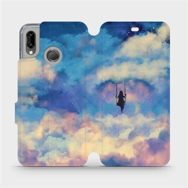 Flipové pouzdro Mobiwear - Huawei P20 Lite - MR09S Dívka na houpačce v oblacích