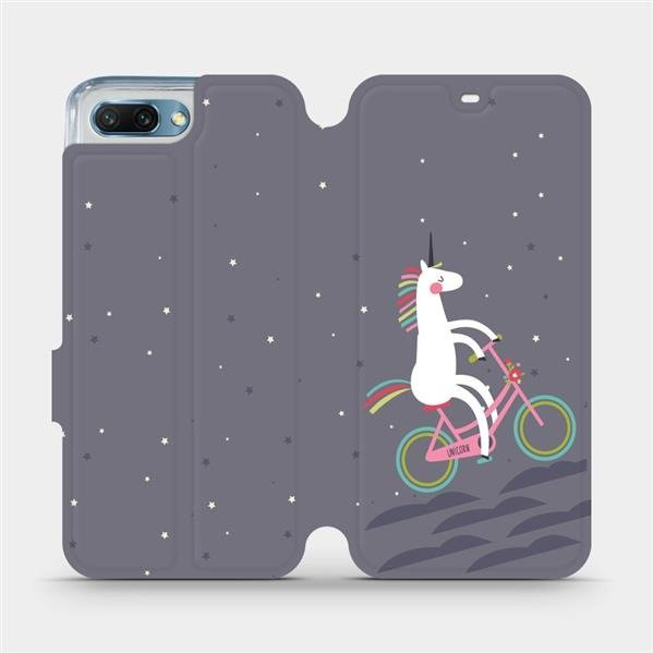 Flipové pouzdro Mobiwear - Honor 10 - V024P Jednorožec na kole