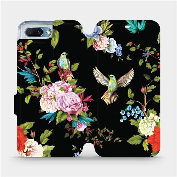 Flipové pouzdro Mobiwear - Honor 10 - VD09S Ptáčci a květy