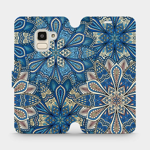 Flipové pouzdro Mobiwear - Samsung Galaxy J6 2018 - V108P Modré mandala květy