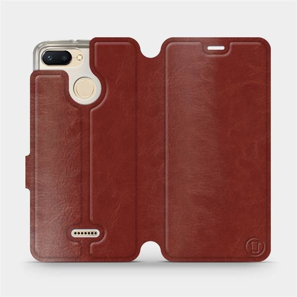 Flipové pouzdro Mobiwear - Xiaomi Redmi 6 - Hnědé a šedé