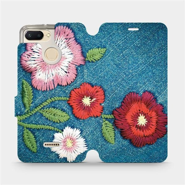 Flipové pouzdro Mobiwear - Xiaomi Redmi 6 - MD05P Džínové květy