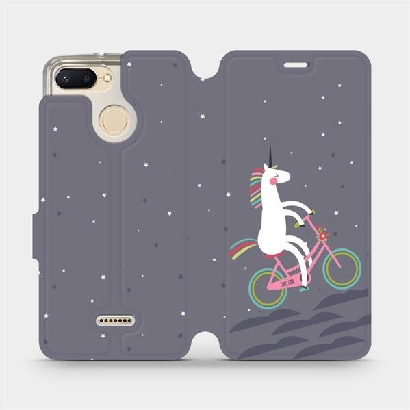 Flipové pouzdro Mobiwear - Xiaomi Redmi 6 - V024P Jednorožec na kole