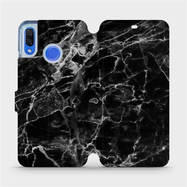 Flipové pouzdro Mobiwear - Huawei Nova 3 - V056P Černý mramor