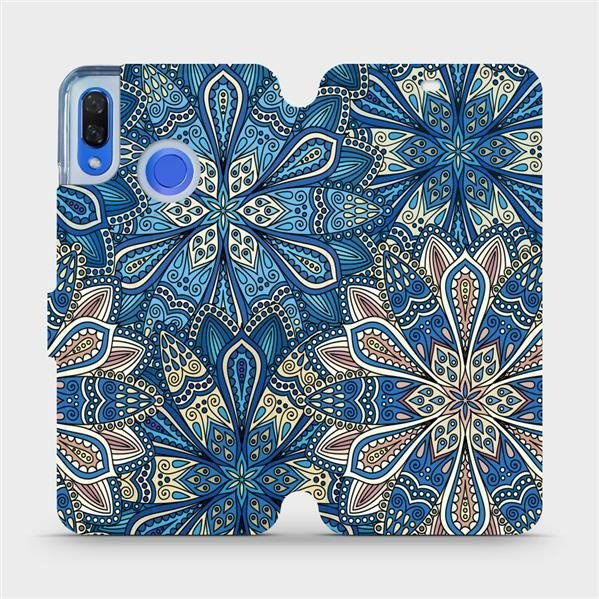 Flipové pouzdro Mobiwear - Huawei Nova 3 - V108P Modré mandala květy