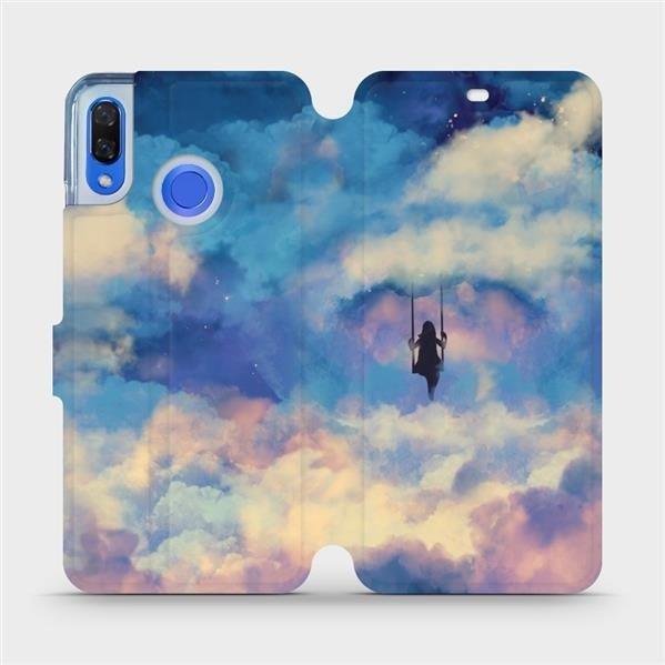 Flipové pouzdro Mobiwear - Huawei Nova 3 - MR09S Dívka na houpačce v oblacích