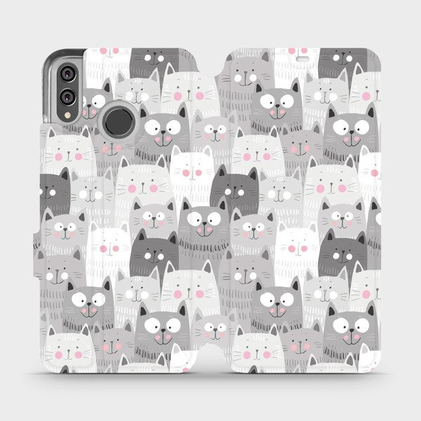 Flipové pouzdro Mobiwear - Honor 8X - M099P Kočičky