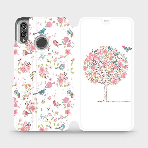 Flipové pouzdro Mobiwear - Honor 8X - M120S Strom a ptáčci