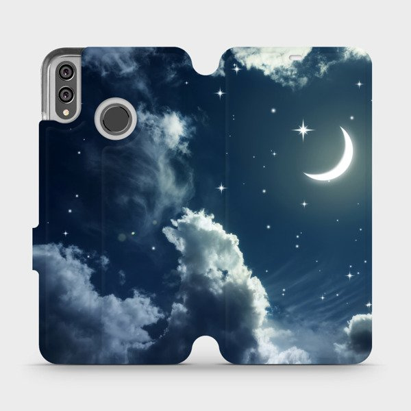 Flipové pouzdro Mobiwear - Honor 8X - V145P Noční obloha s měsícem