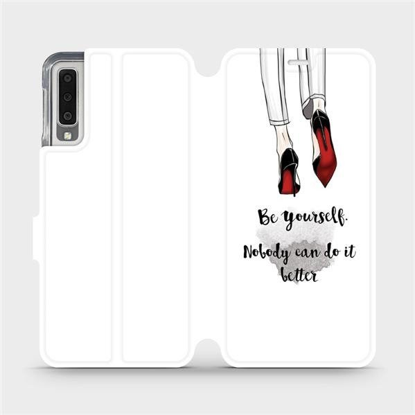 Flipové pouzdro Mobiwear - Samsung Galaxy A7 2018 - M046P Be yourself
