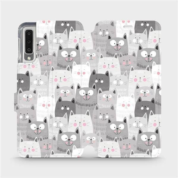 Flipové pouzdro Mobiwear - Samsung Galaxy A7 2018 - M099P Kočičky