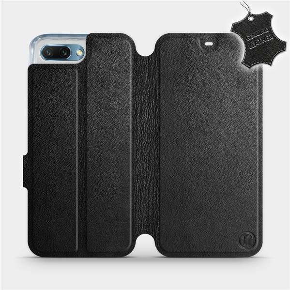 Kožené flip pouzdro Mobiwear - Honor 10 - Černé