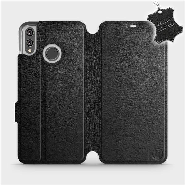 Kožené flip pouzdro Mobiwear - Honor 8X - Černé