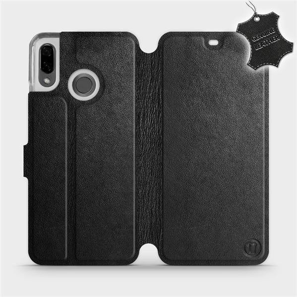 Kožené flip pouzdro Mobiwear - Huawei Nova 3 - Černé