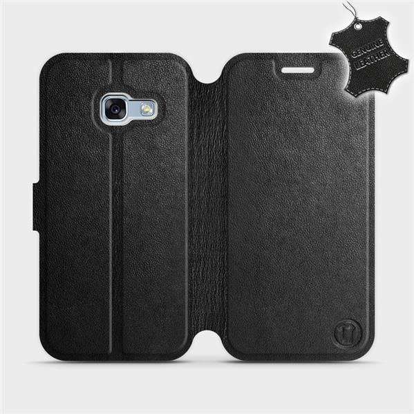 Kožené flip pouzdro Mobiwear - Samsung Galaxy A3 2017 - Černé
