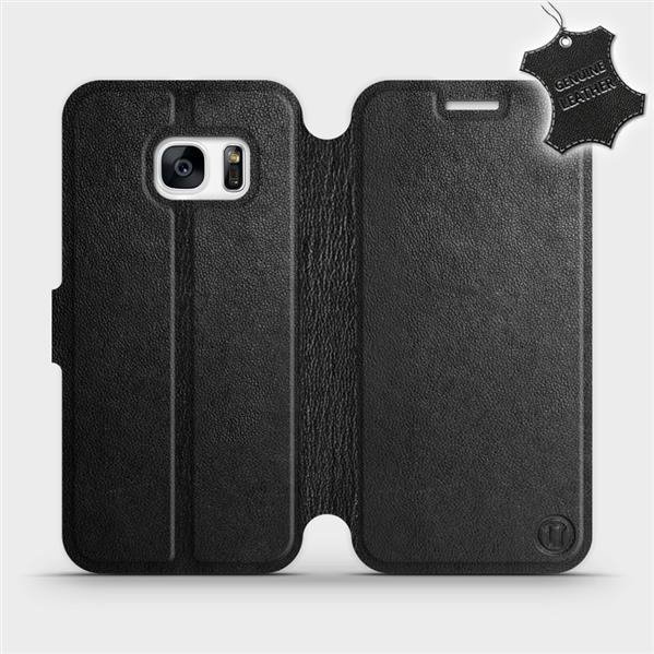 Kožené flip pouzdro Mobiwear - Samsung Galaxy S7 - Černé