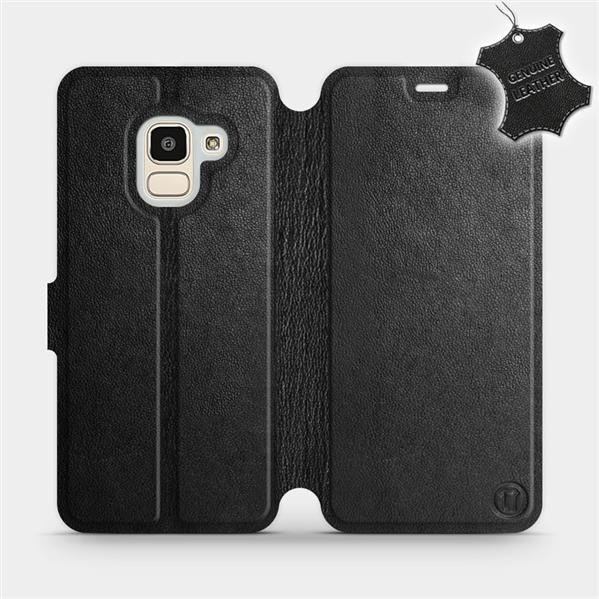 Kožené flip pouzdro Mobiwear - Samsung Galaxy J6 2018 - Černé