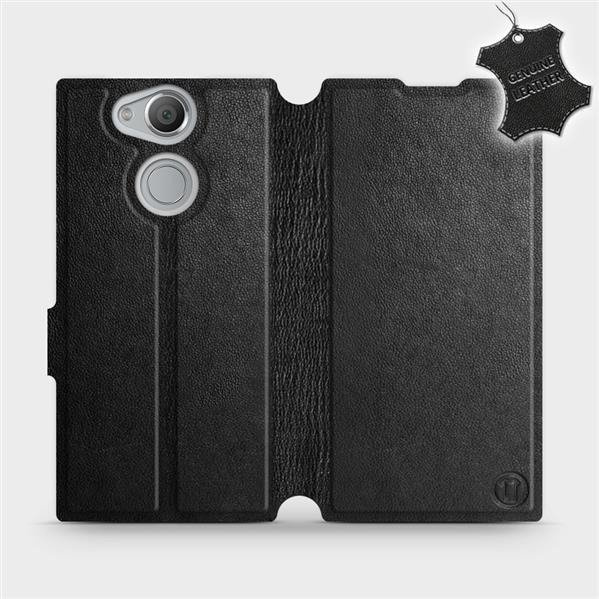 Kožené flip pouzdro Mobiwear - Sony Xperia XA2 - Černé