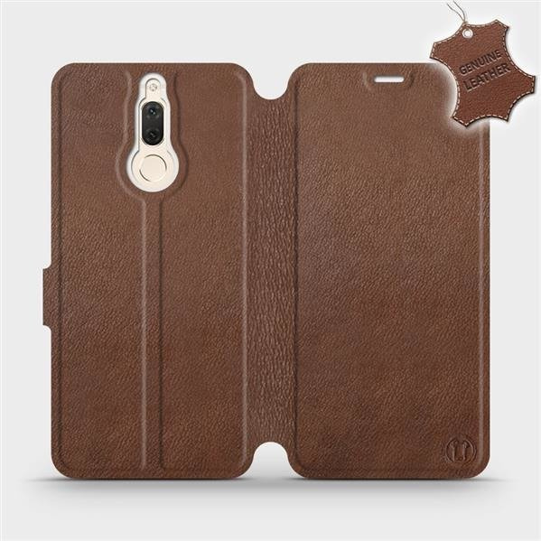 Kožené flip pouzdro Mobiwear - Huawei Mate 10 Lite - Hnědé