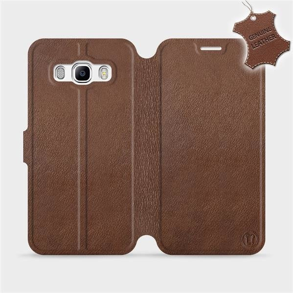 Kožené flip pouzdro Mobiwear - Samsung Galaxy J5 2016 - Hnědé - VÝPRODEJ