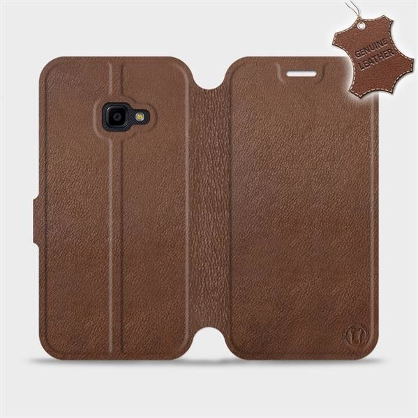 Kožené flip pouzdro Mobiwear - Samsung Xcover 4 - Hnědé