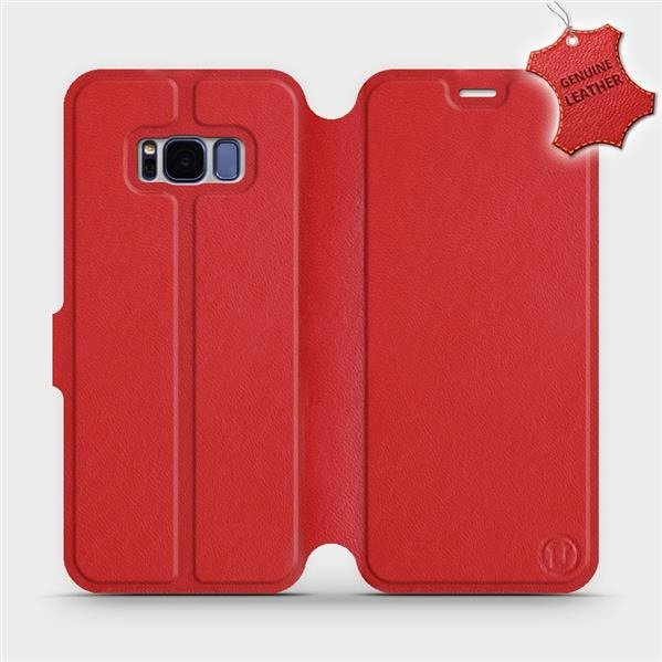 Kožené flip pouzdro Mobiwear - Samsung Galaxy S8 - Červené