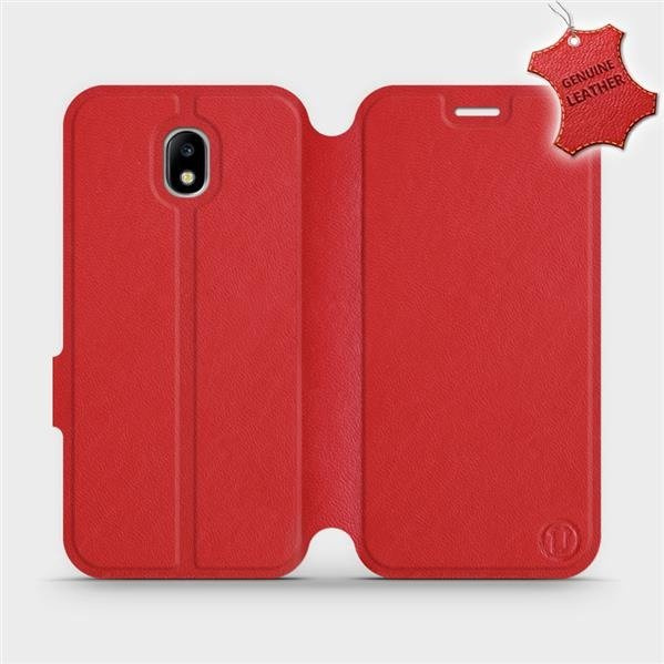 Kožené flip pouzdro Mobiwear - Samsung Galaxy J5 2017 - Červené