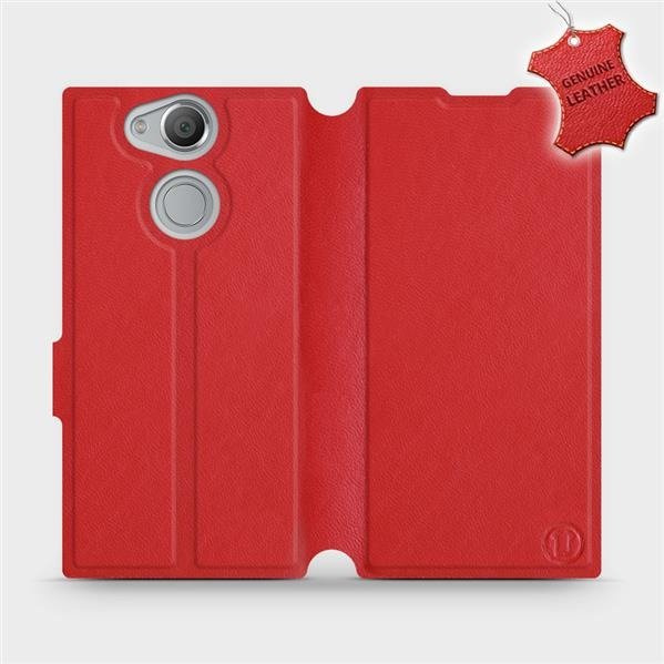 Kožené flip pouzdro Mobiwear - Sony Xperia XA2 - Červené