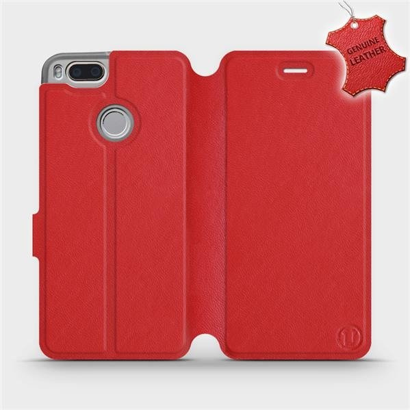 Kožené flip pouzdro Mobiwear - Xiaomi Mi A1 - Červené