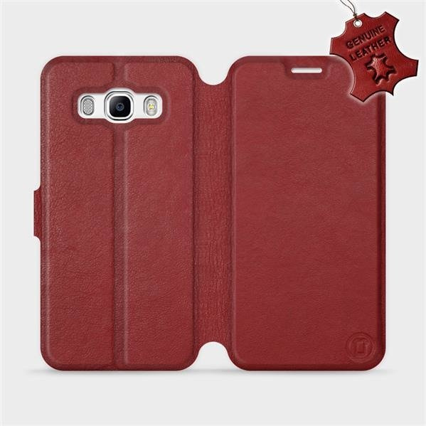 Kožené flip pouzdro Mobiwear - Samsung Galaxy J5 2016 - Tmavě červené
