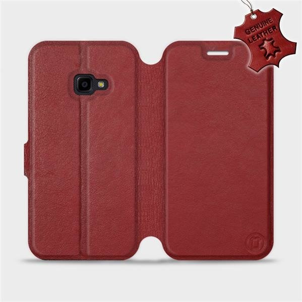 Kožené flip pouzdro Mobiwear - Samsung Xcover 4 - Tmavě červené