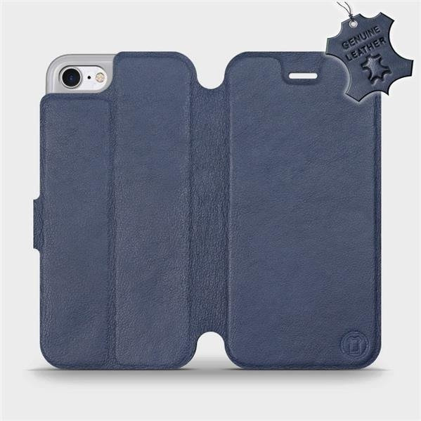 Kožené flip pouzdro Mobiwear - Apple iPhone 8 - Modré