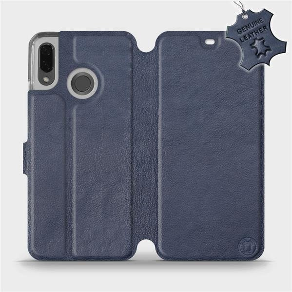Kožené flip pouzdro Mobiwear - Huawei Nova 3 - Modré